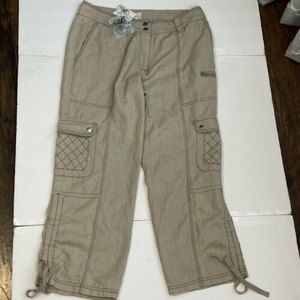 She Wears The Pants Size 6 Linen Pants Women Tan Capri Or Ankle NWT